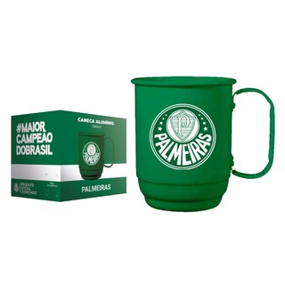 Caneca de Alumínio Cerveja Chopp Palmeiras Palestra Porco 500Ml + Caixa para Presente em Oferta na Shopee