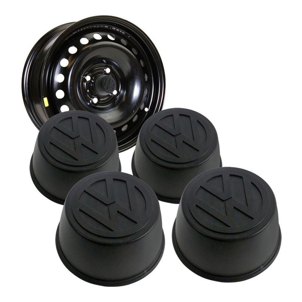 Kit 4 Calota Centro Copinho Roda Ferro Vw Gol Parati Preto em Oferta na Shopee