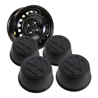 Kit 4 Calota Centro Copinho Roda Ferro Vw Gol Parati Preto em Oferta na Shopee