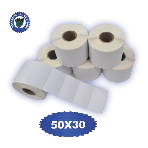 Etiqueta Adesiva 50x30mm Bopp em Oferta na Shopee