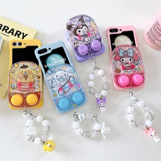 Sanrio Game Console Estojo Rígido Para Samsung Z Flip 5 4 PC 3 Tampa Traseira Do Telefone