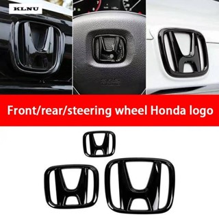 KLNU Honda Jazz/City/HRV/Civic/BRV/GLOSSY black H Logotipo Preto Brilhante/Emblem (Front & Rear) 1pcs Instalação Livre De Desmontagem