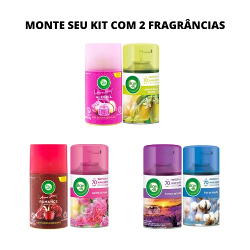 Refil Bom Ar Automático Freshmatic c/ 2 Fragrância à Sua Escolha 250ml cada em Oferta na Shopee