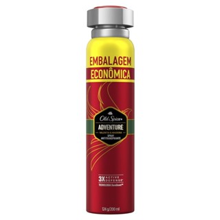 Desodorante Old Spice Adventure Valentia e Madeira Spray Antitranspirante 200ml Embalagem Econômica