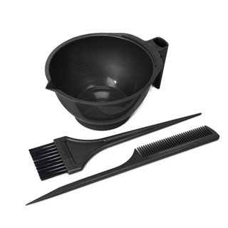 Kit Cumbuca Tigela + Pincel + Pente Carbono Tintura Coloração Platinado