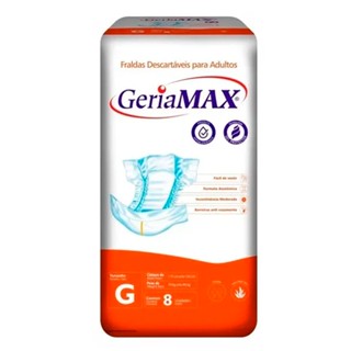 Fralda Descartável Geriátrica Geriamax G - 8 Unidades