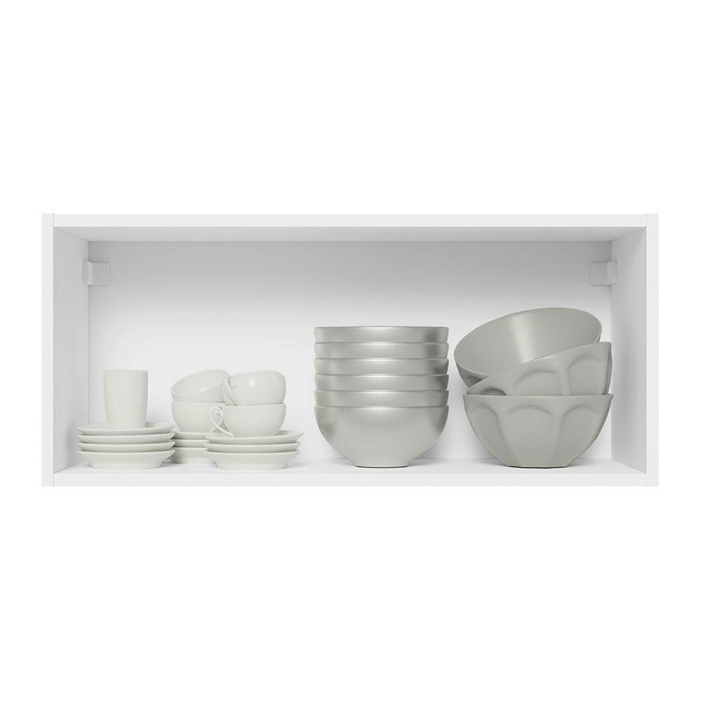 Detalhes do Armário de Cozinha Aéreo 100% MDF 70 cm 1 Porta Basculante Branco/Preto Acordes Madesa