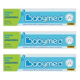 Pomada Para Prevenção De Assaduras Babymed Azul 45g - Kit 3 Unidades