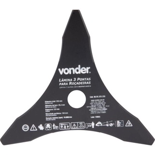 Lâmina 3 Pontas Roçadeira 255x25,4x3,0mm Vonder em Oferta na Shopee