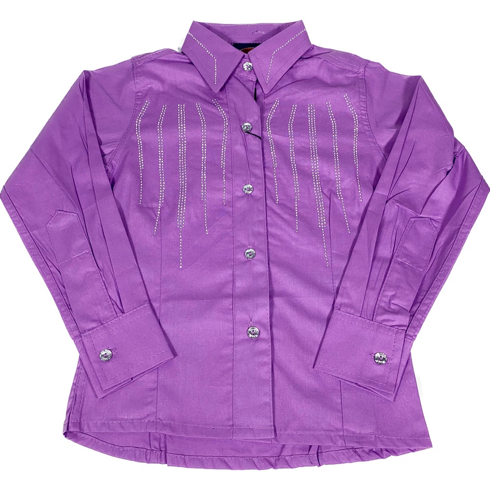 Camisa Infantil Feminina Country Pedraria Brilho West Country