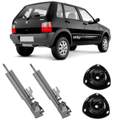 Kit 2 Amortecedor Uno Way Traseiro Coxim