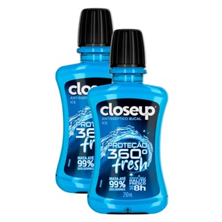 Enxaguante Bucal Closeup Ice Proteção 360° Fresh 250ml | Kit com duas unidades