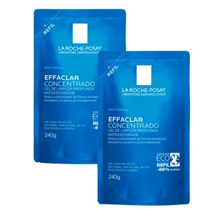 Kit 2 Gel de Limpeza Facial Effaclar Concentrado La Roche-Posay Refil 240g