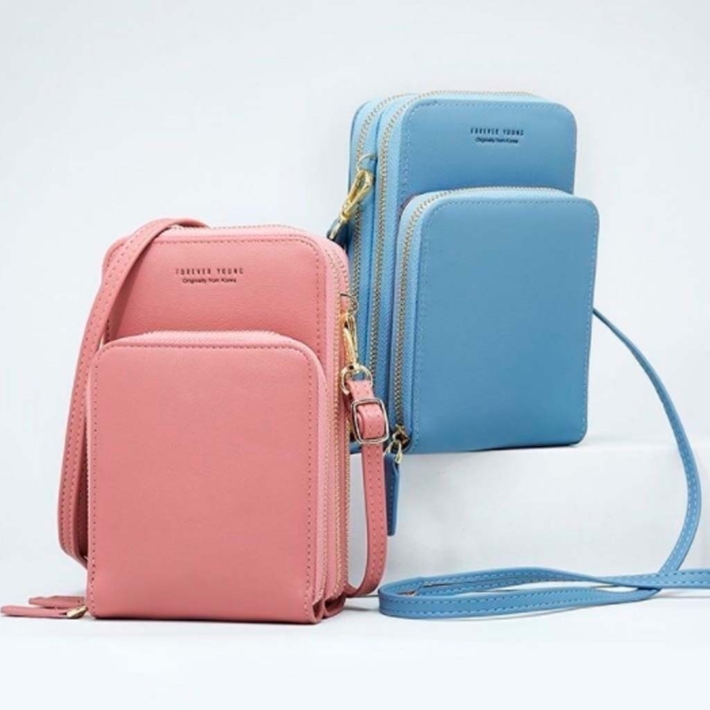Bolsa transversal moda feminina trabalho social porta celular com 2 divisorias e 3 divisorias