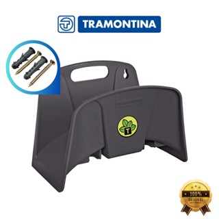 Suporte Enrolador Fixo Mangueira Jardim Parede Tramontina Reforçado com Kit de Fixação