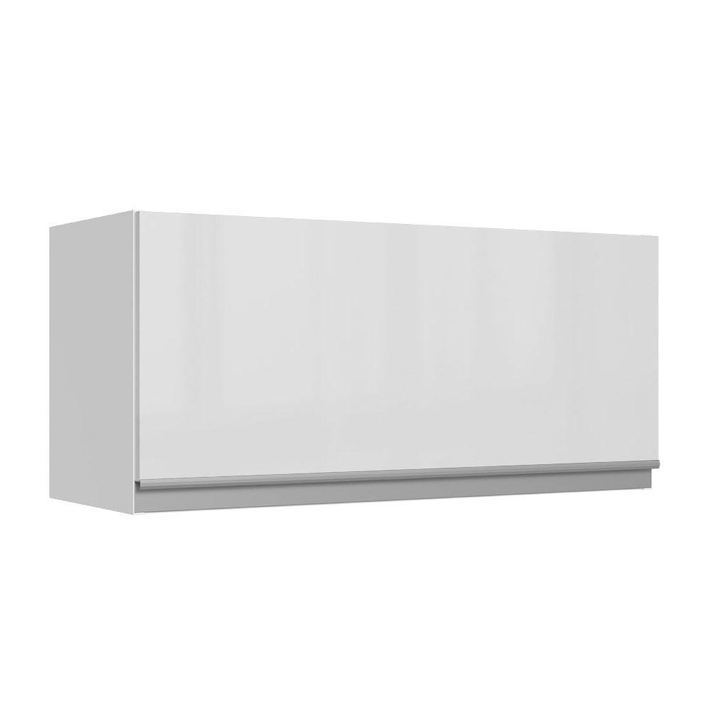 Armário de Cozinha Aéreo 100% MDF 70 cm 1 Porta Basculante Frente Branco Brilho Acordes Madesa - Home & Living
