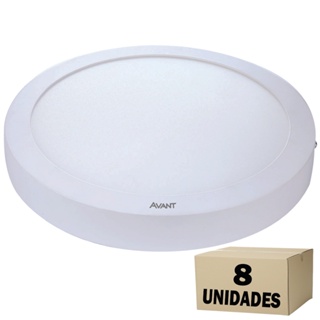 8 Painel Plafon Led Luminária de Gesso Teto Forro Luz Branca 24w Bivolt Avant em Oferta na Shopee