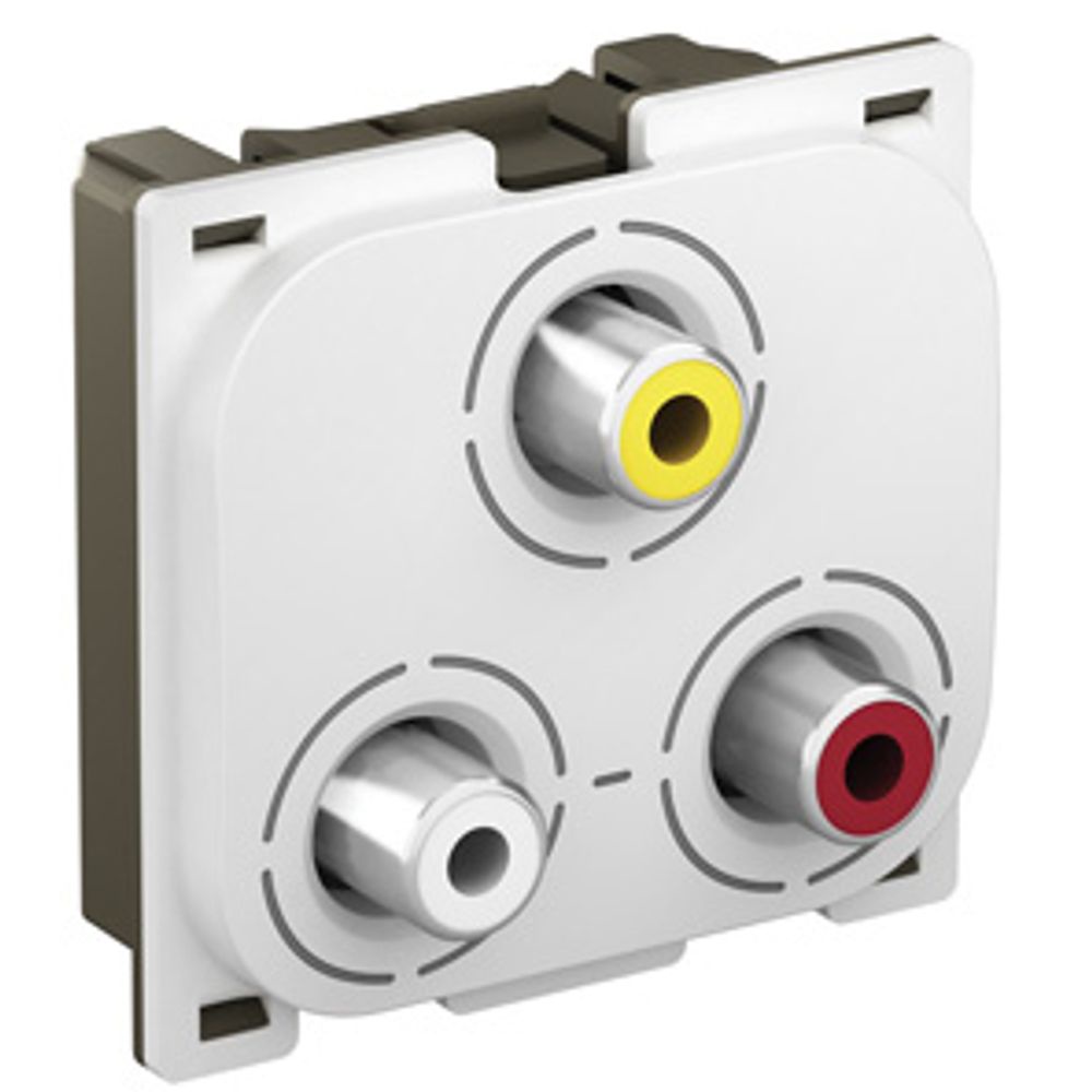 Módulo Tomada RCA Tripla Nereya Pial Legrand Branco 663084