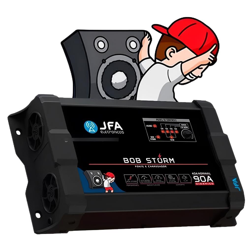 Fonte Som Automotivo Caixa Bob Carregadora Bob Storm 90 Amperes Jfa Bivolt 127 220v Fonte Inversor de Tensão em Oferta na Shopee
