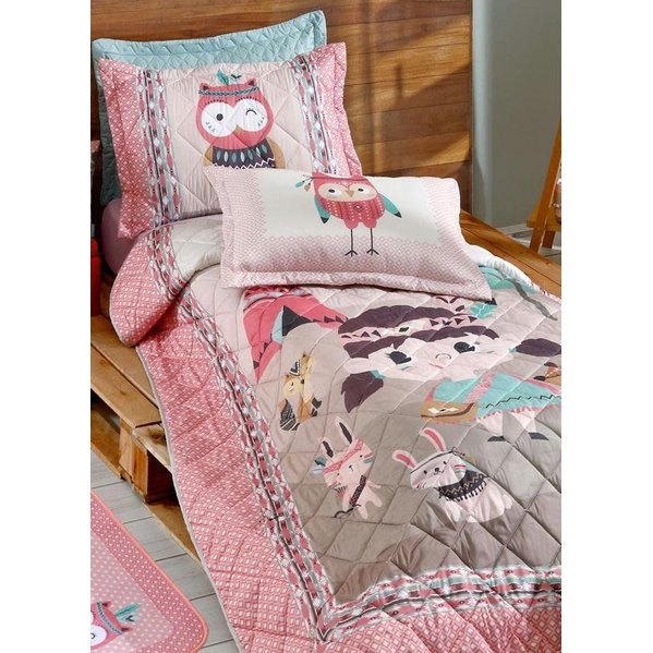 Jogo Cama Cobre Leito Versatile Cama Solteiro- Florestinha