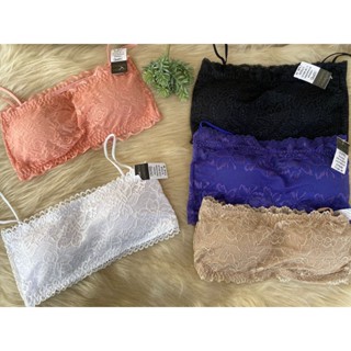 Top Faixa em Renda com Bojo e Alça Fina / Top Rendado Cropped Sutiã Feminino St020