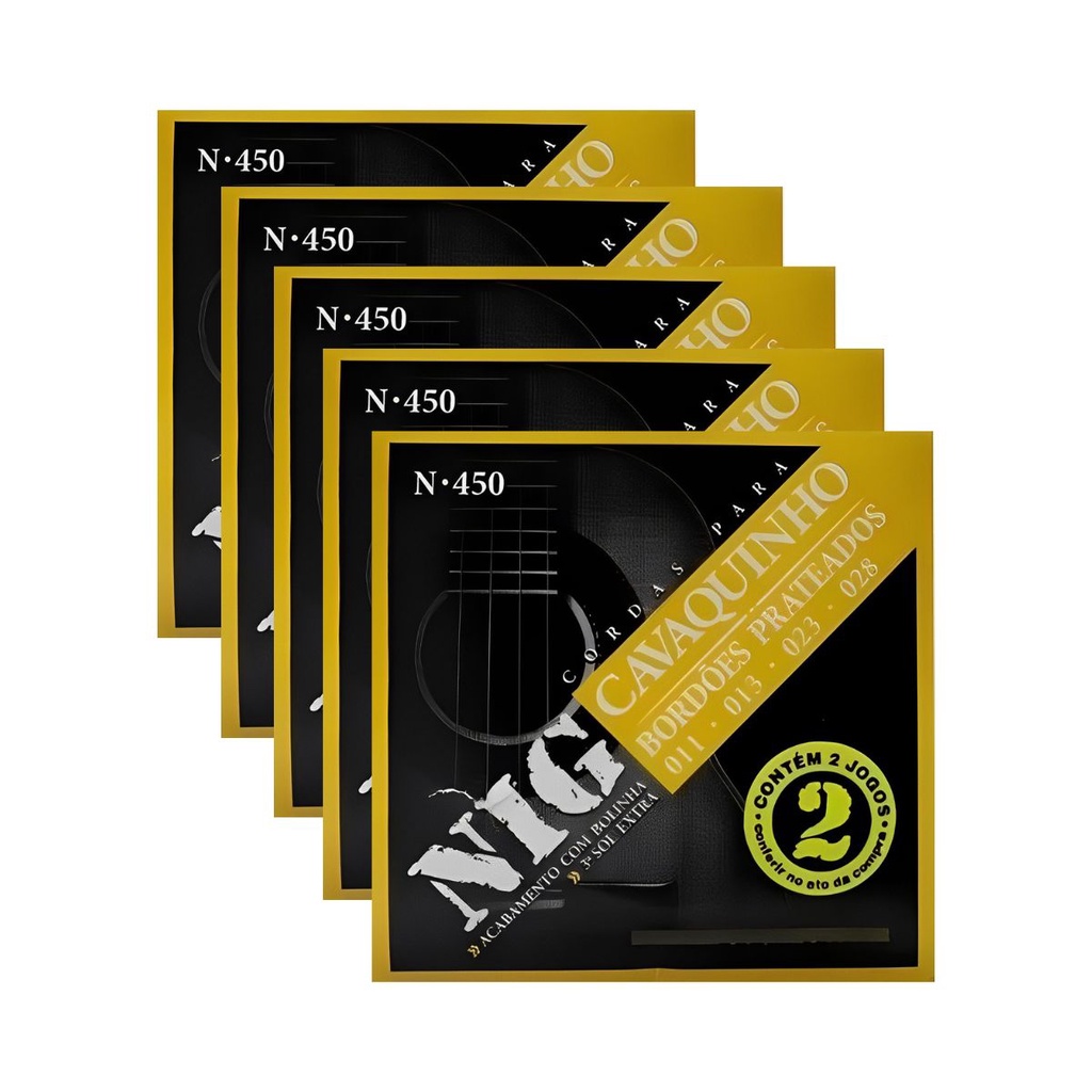 Encordoamento Cavaquinho Cavaco Nig N450 011 Kit 10 jogos PR2N450L