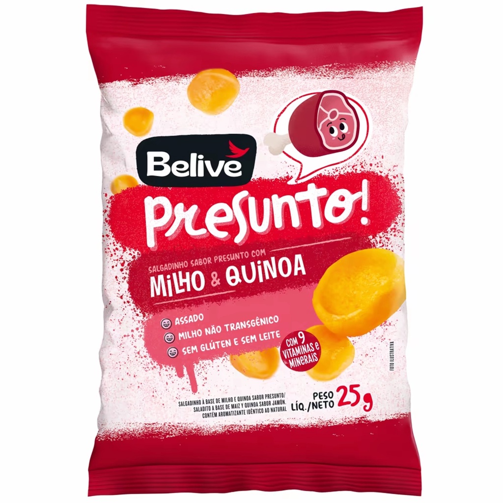 Salgadinho BELIVE Sabor Presunto 25g