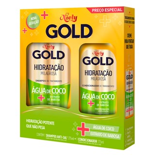 Kit Shampoo + Condicionador Niely Gold Água De Coco