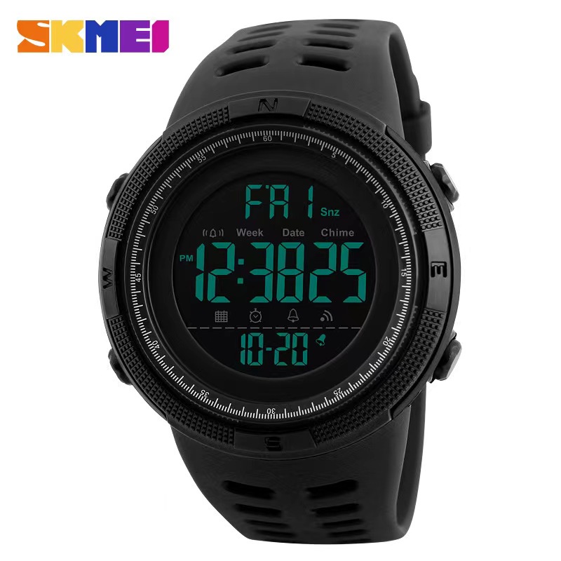 SKMEI 1251 Relógios Multifuncionais Despertador Chrono 5Bar Relógio Digital À Prova D' Água reloj hombre Relógio Do Esporte Ao Ar Livre Dos Homens