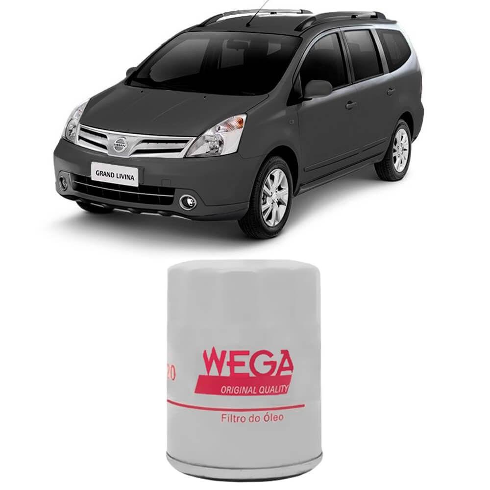 Filtro Óleo Nissan Grand Livina 1.8 2010 A 2014 Wega