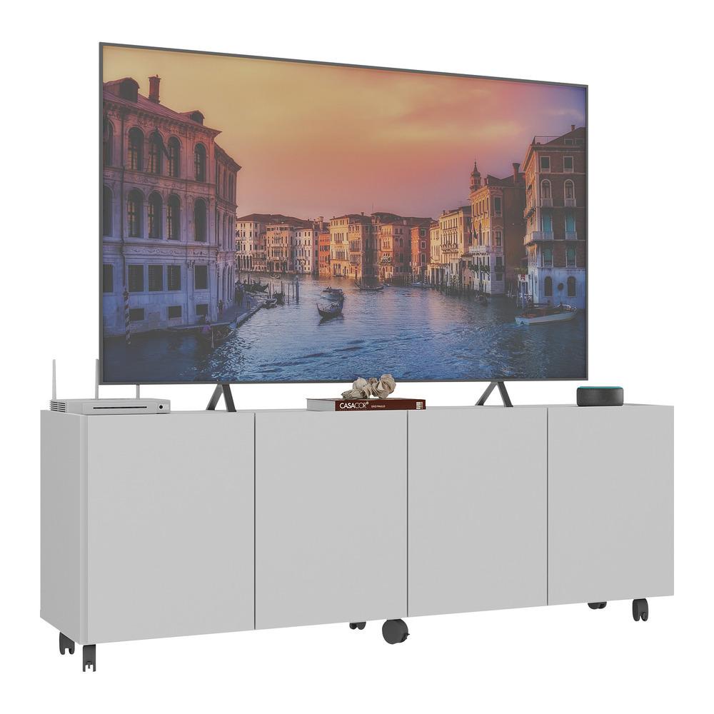 Rack para TV até 50 Polegadas com 4 Portas e Rodízios Multimóveis MP1069 em Oferta na Shopee