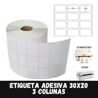 Rolos Etiqueta Térmica 32x22 3 Colunas CC431 / Elgin / Zebra em Oferta na Shopee
