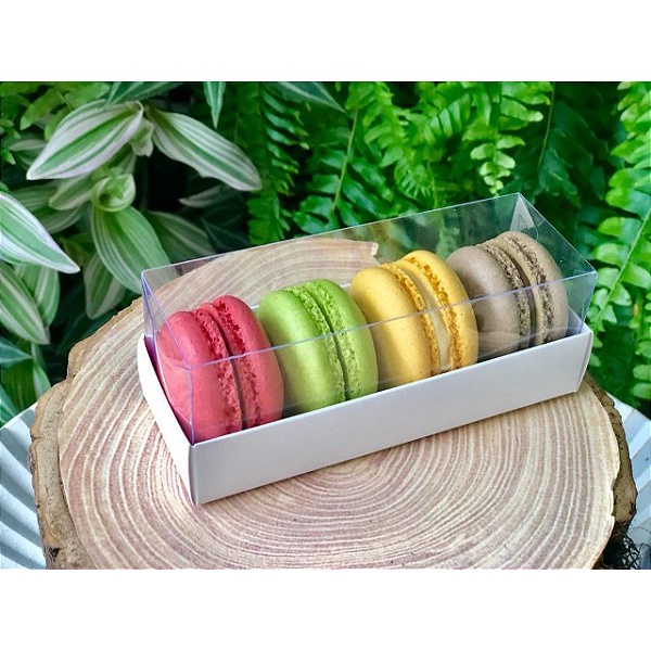Embalagem para Macarons Ref. CR5MB - 5x12,5x5cm - 6 Unidades - San Felipo Rizzo Confeitaria