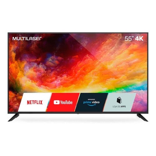 Smart Tv Multilaser 55 4k Hdr Dled Wi-fi Usb Hdmi Linux- Tl025m