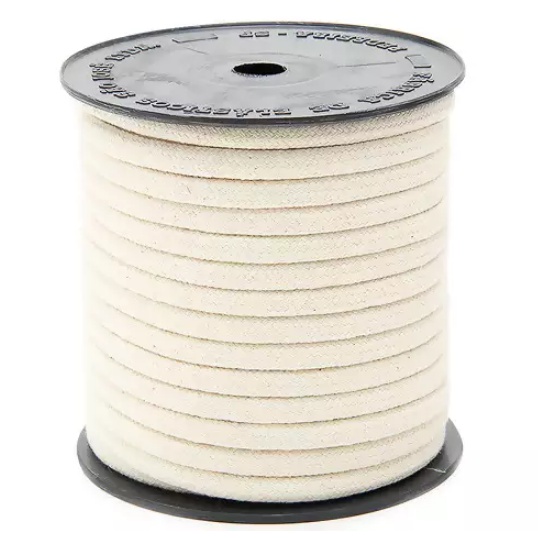 Cordão Trançado São José de Algodão Cru Ref.3044 8mm 20mts*-