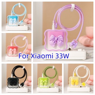 Bowknot Protetor de carregador Xiaomi 33W Kit Protetor USB Redmi Carregador K40/Note11/10S K30pro