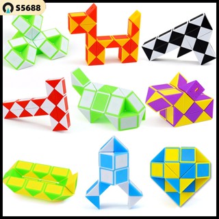SSS 24 Seção Cubo Mágico Régua De Cubos Blocos De Inteligência Snake Twist Cube Brinquedos Educativos Infantis Puzzle Toy For Kids