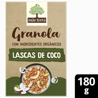 Granola Orgânica Lascas De Coco Mãe Terra Caixa 180G