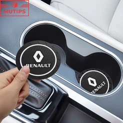 Porta Garrafas Renault Car Carro De Borracha Macia Antiderrapante Para Clio Fluence Duster Megane 2 Sandero Kwid Logan Captur Kiger Koleos Cênico