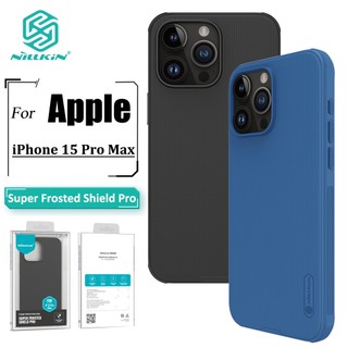 Capa Nillkin Super Frosted Shield Pro Para iPhone 15 Pro Max Telefone TPU Ultra Fina Mate + PC Anti-Impressão Digital Traseira À Prova De Choque em Oferta na Shopee