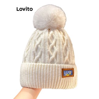 Lovito Casual Chapéu Feminino Liso Básico LNA32066 (Off White)