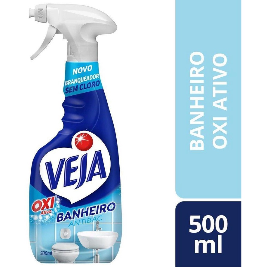 Branqueador Banheiro Veja Antibac Frasco 500Ml Borrifador em Oferta na Shopee