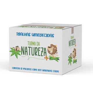 Caixa Toalha Umedecida Turma da Natureza 12 Pacotes - Total 1200 Unidades