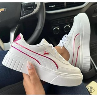 Tênis Mayze New Plataforma Feminino Tendência Casual Dia Dia Macio Leve Envio Imediato Stack Branco