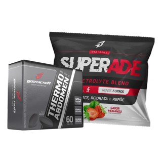 Thermo Abdomen Black 60 Comp + Isotônico Endurance Superade 500g Bodyaction