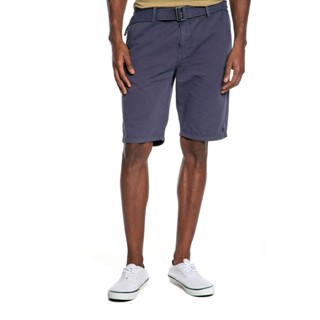 Bermuda Masculina Sarja Com Cinto Polo Wear Azul Escuro