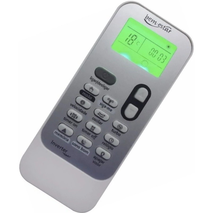 Controle Remoto Para Ar Condicionado Split Hi-Wall Consul Bem Estar Inverter