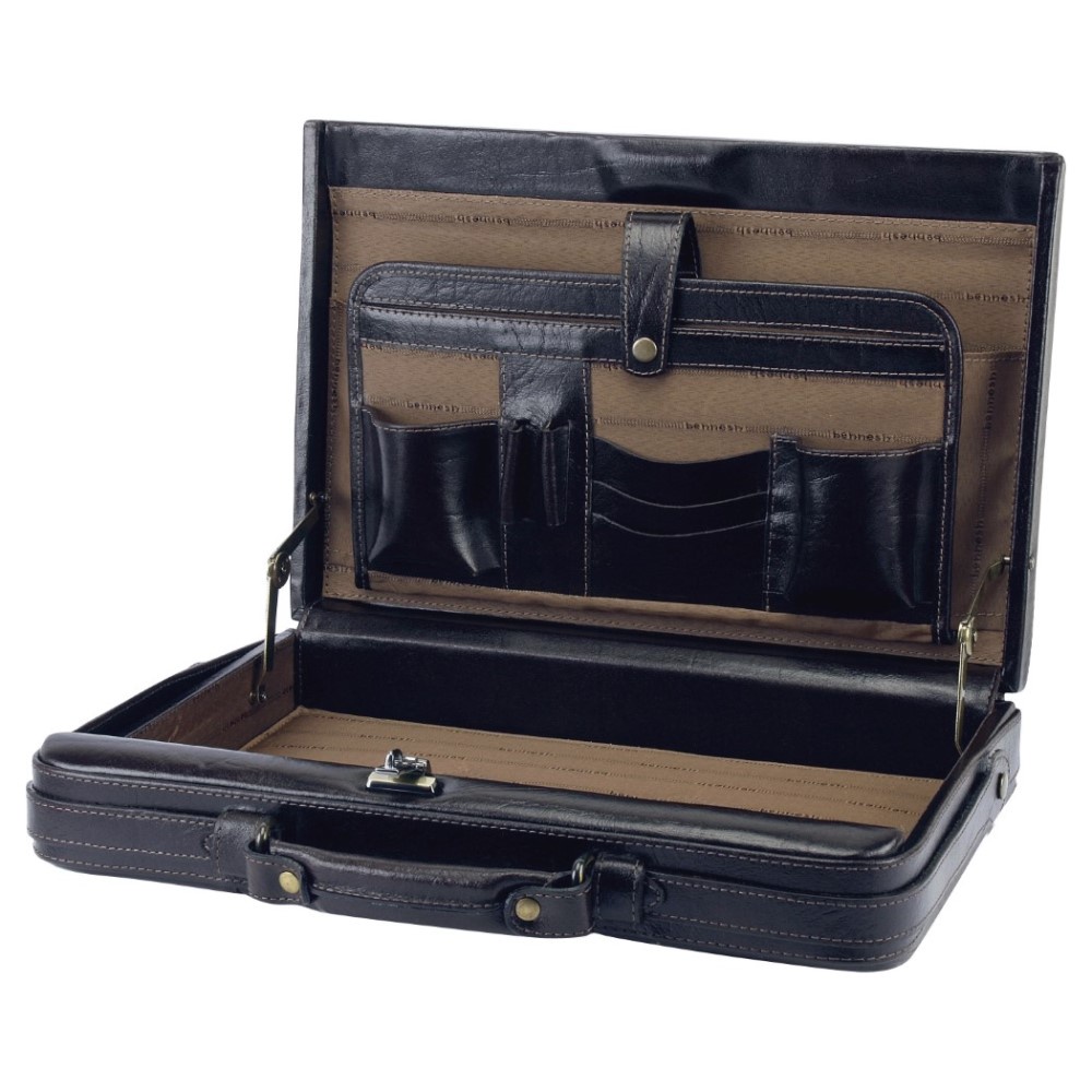 Maleta Executiva Couro Com Segredo Estruturada Médica 1012