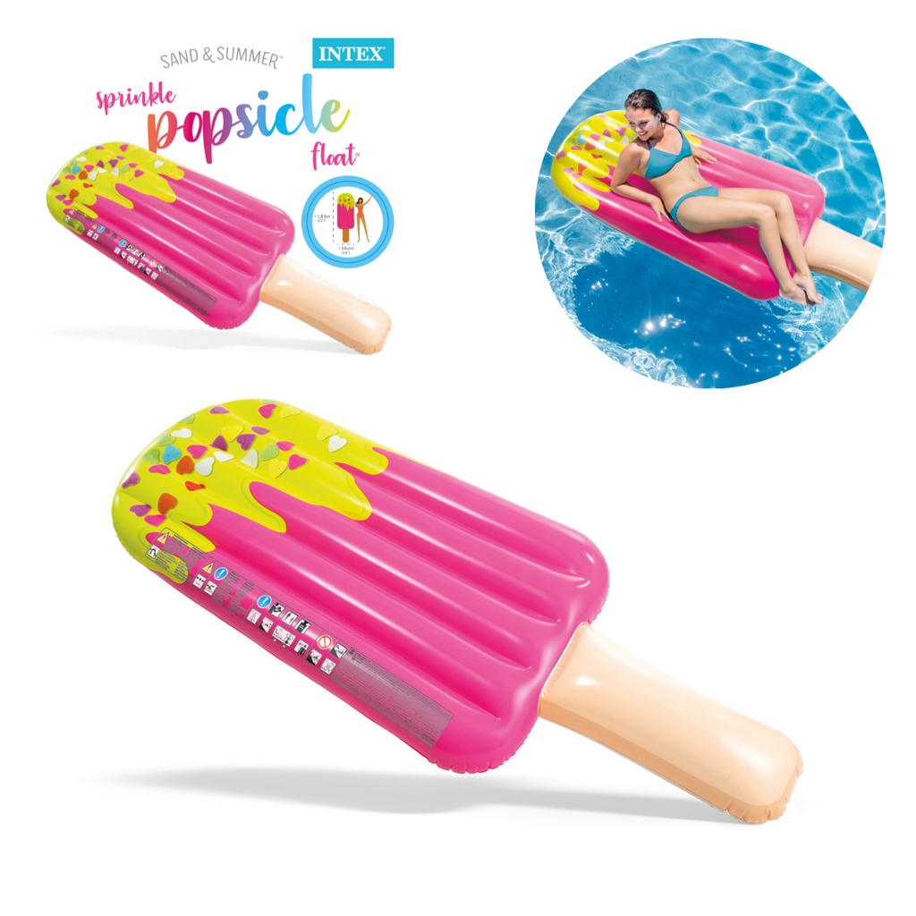 Boia Inflável Picolé Colorido Intex 183x66cm 58766