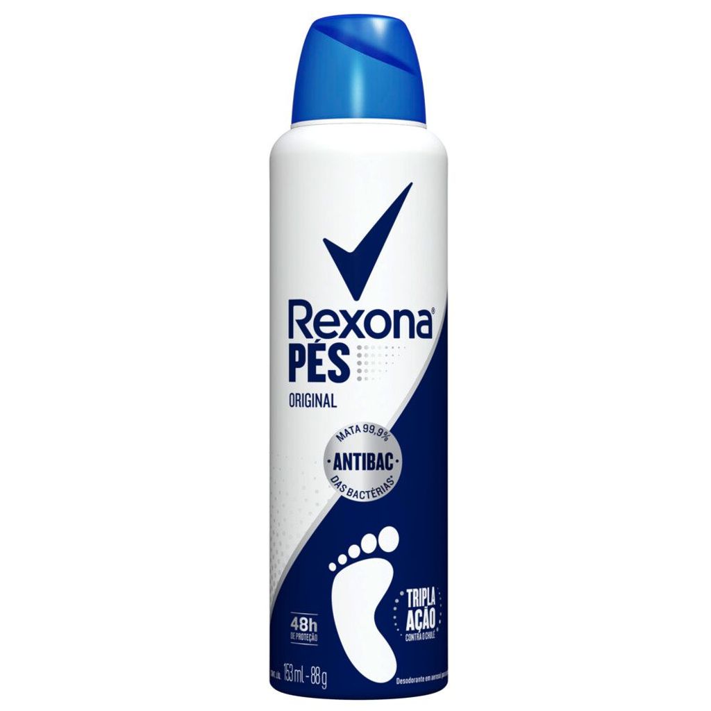 Desodorante para os Pés Rexona Original Antibac Tripla Ação Aerosol 153ml